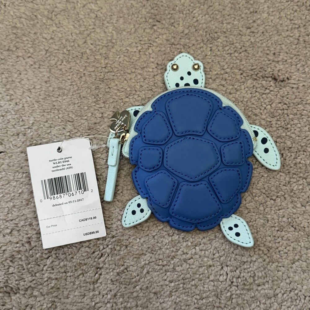 Kate Spade Under the Sea Turtle Coin Purse, NWT and never used